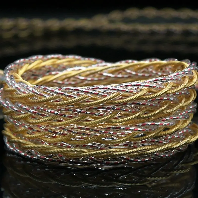 Imagem -03 - Prata Paládio Alumínio Foil Mais 7n Occ Gold Plating Fone de Ouvido Cabo Adequado para kz zs 10 Pro Tangzu Wan er Moondop Cabo Rca Jack mm cable 4.4 Core Cabo Litz Cabo 4.4 Ivipq529